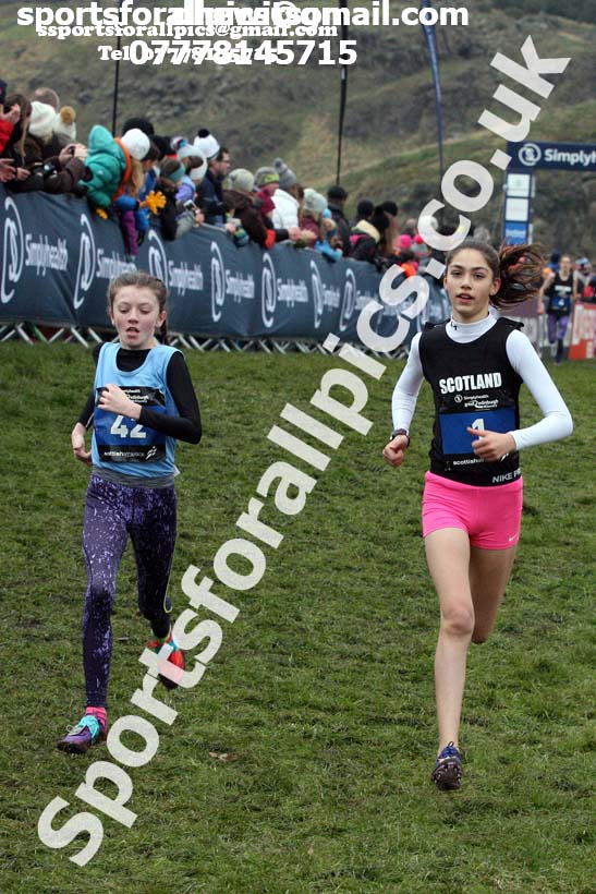 Inter District girls under-13s, 2018 Simplyhealth Great Edinburgh International XCountry. Photo: David T. Hewitson/Sports for All Pics
